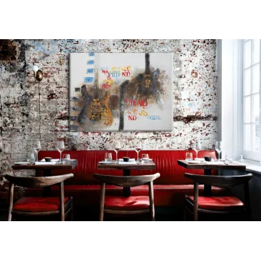 obraz na płótnie GUITARS ART 120x3,5x90 cm